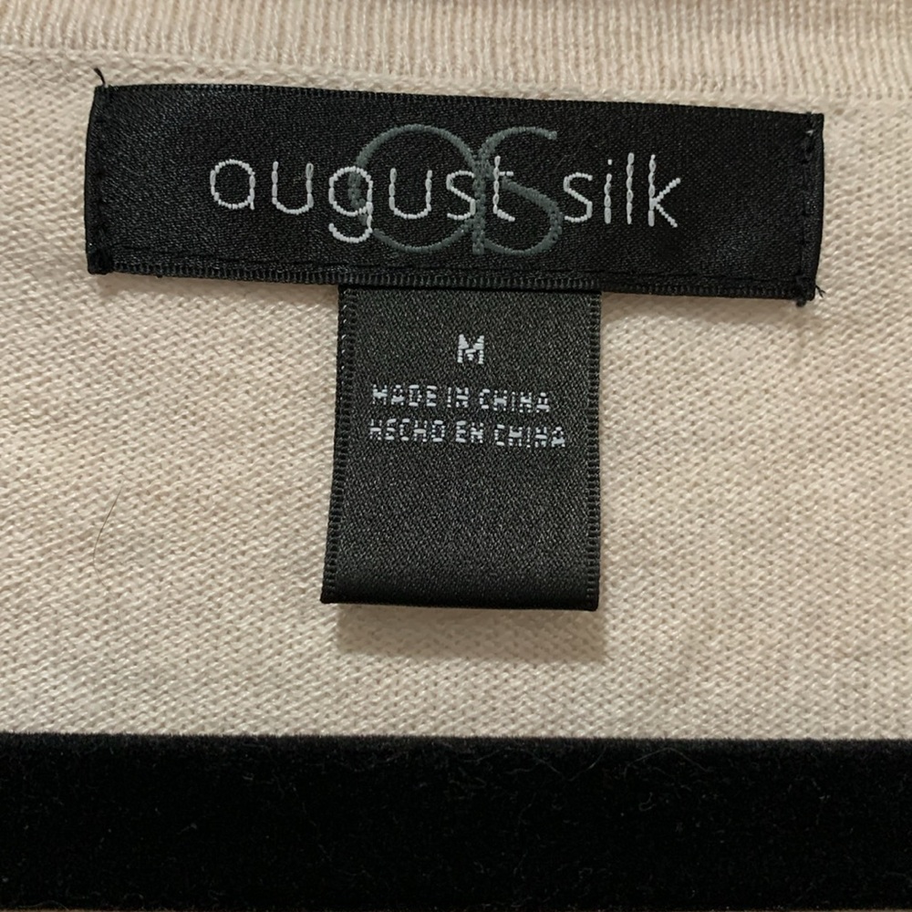 August Silk Sweater with sheer back panel - Picture 3 of 6